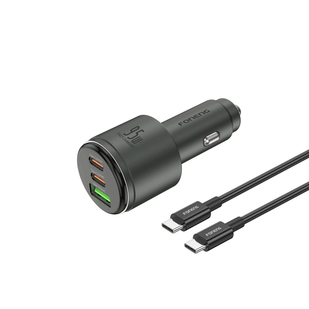 Foneng C25 A+C+C 3-Port Metal Car Charger (95W)
