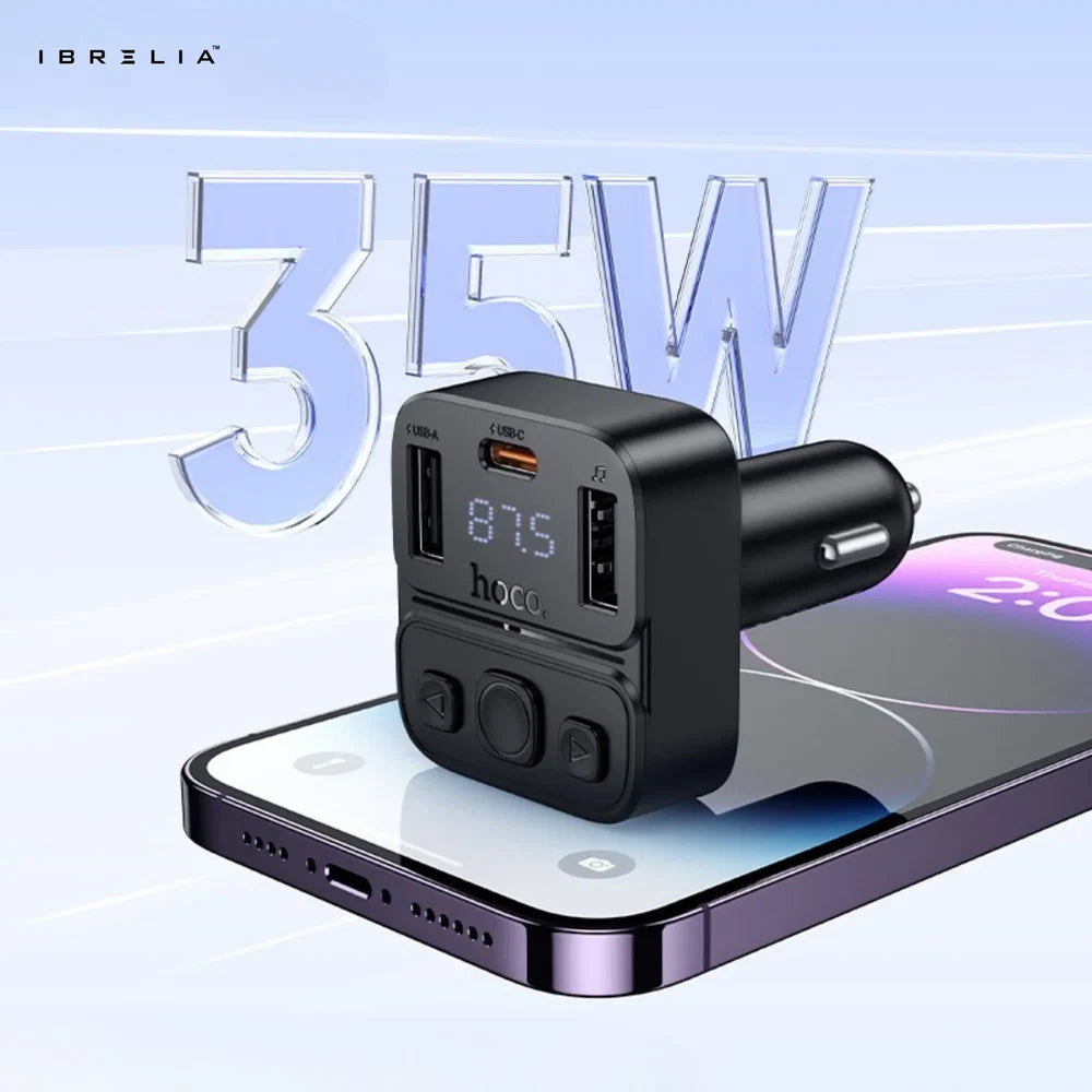 HOCO E87–35W High-Power In-Car Wireless FM Transmitter