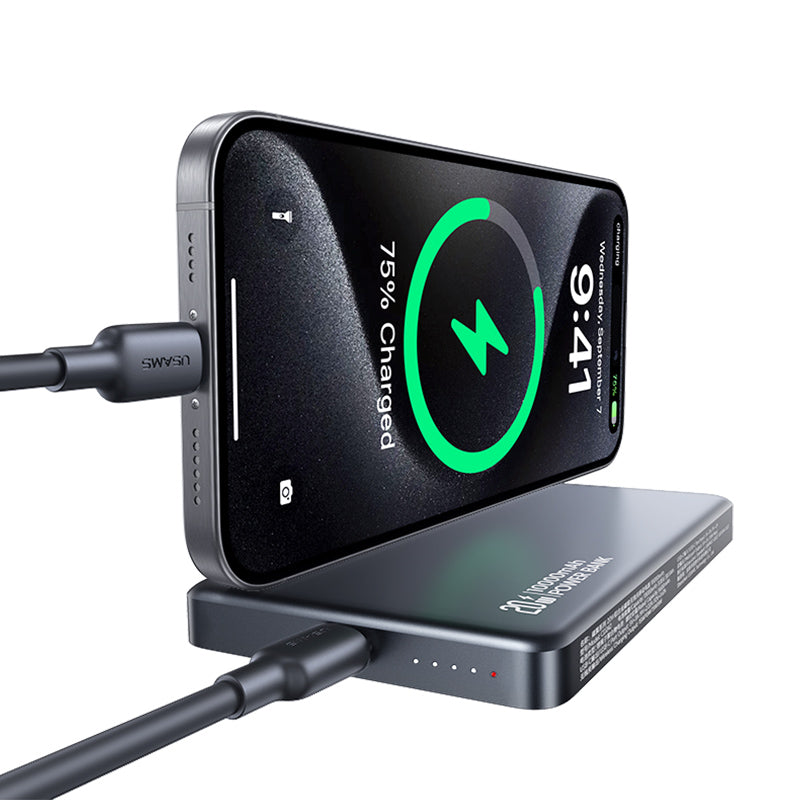 Usams 20W Aluminum Alloy Magnetic Wireless Charging Power Bank 10000mAh - CY Series Brand: USAMS