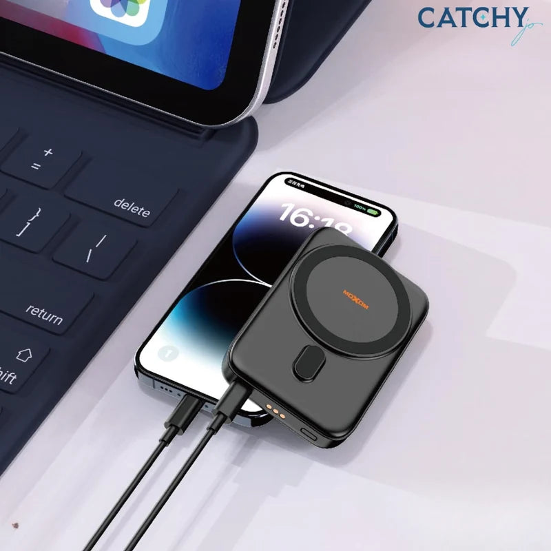 Moxom MX-PB143 3 in1 Wireless Charging Power Bank (5000mAh)