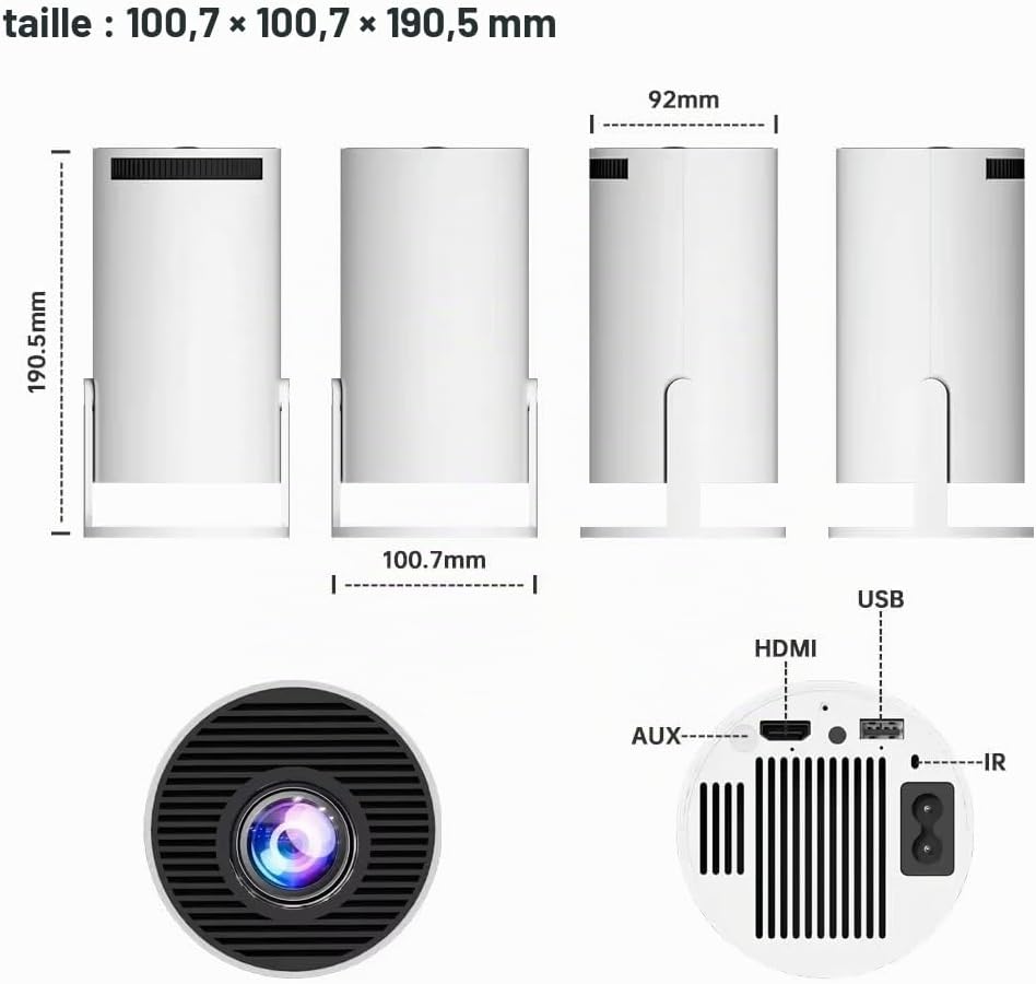 2-in-1 Gaming Projector with Professional Chip and 2.4G Wireless Connectivity with 2 Controllers