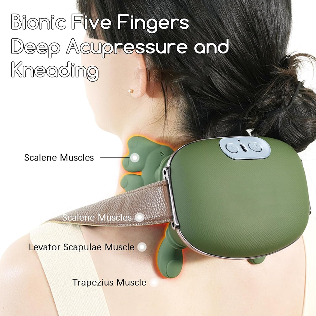 Neck and Shoulder Massager,Portable Shiatsu Back Massage Hand-Shaped Deep Tissue