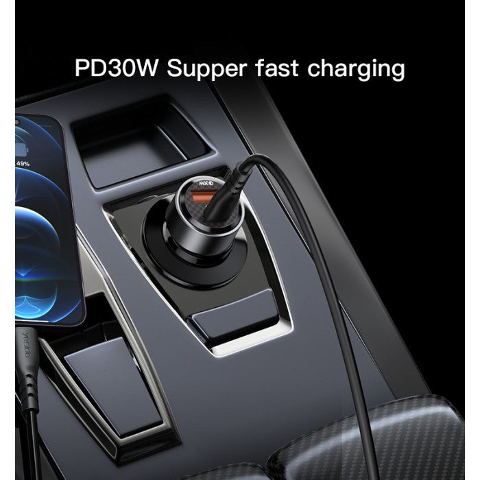 Yesido Y54 60W Fast Charging Car Charger | With TC to iPhone cable
