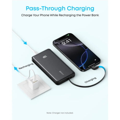 Anker Zolo Powerbank 10000mAh 22.5W with Built-in USB-C Cable – A110D