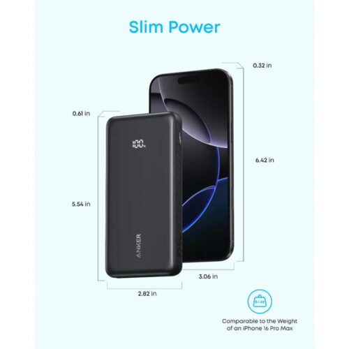 Anker Zolo Powerbank 10000mAh 22.5W with Built-in USB-C Cable – A110D