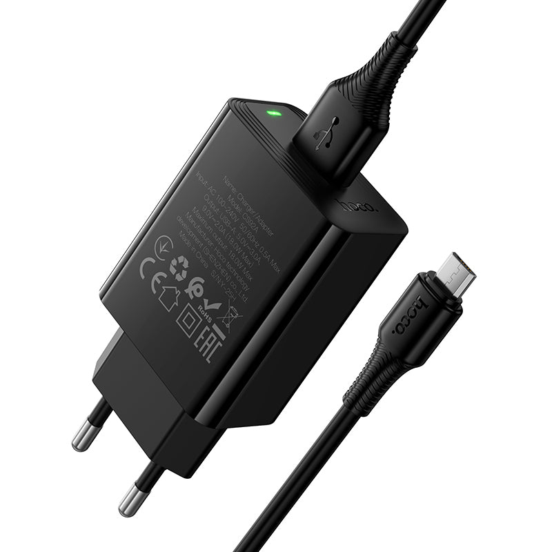 Hoco CS92A 18W USB-A Fast Car Charger (Micro)