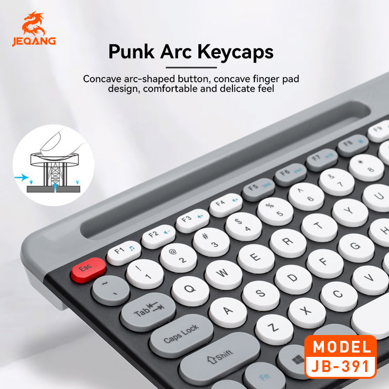 Jeqang JB-391 Ergonomic Wireless Keyboard & Mouse Combo