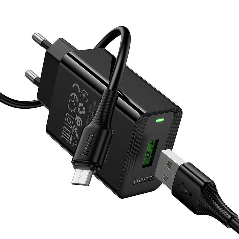 Hoco CS92A 18W USB-A Fast Car Charger (Micro)