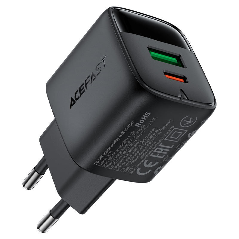 AceFast Fast Charge Wall Charger A116 PD35W GaN (1xUSB-A+1xUSB-C)