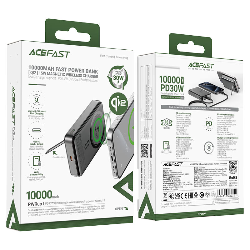 Acefast Fast Charge Power Bank M11 PD30W 10000mAh