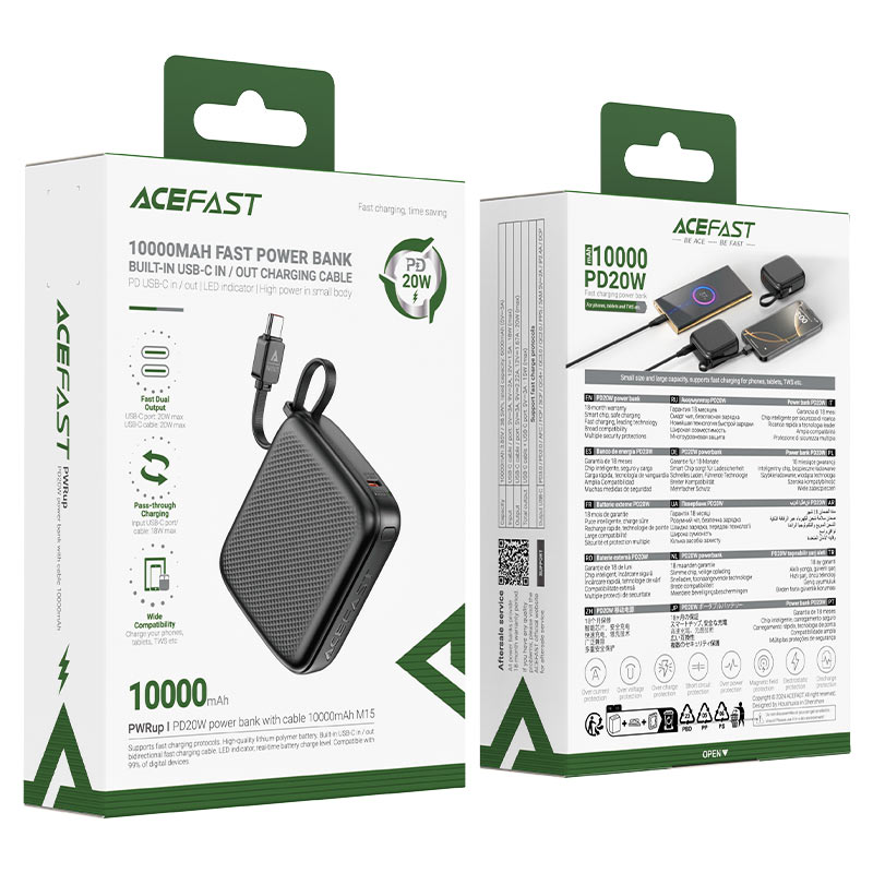 Acefast Fast Charge Power Bank M15 PD20W 10000mAh