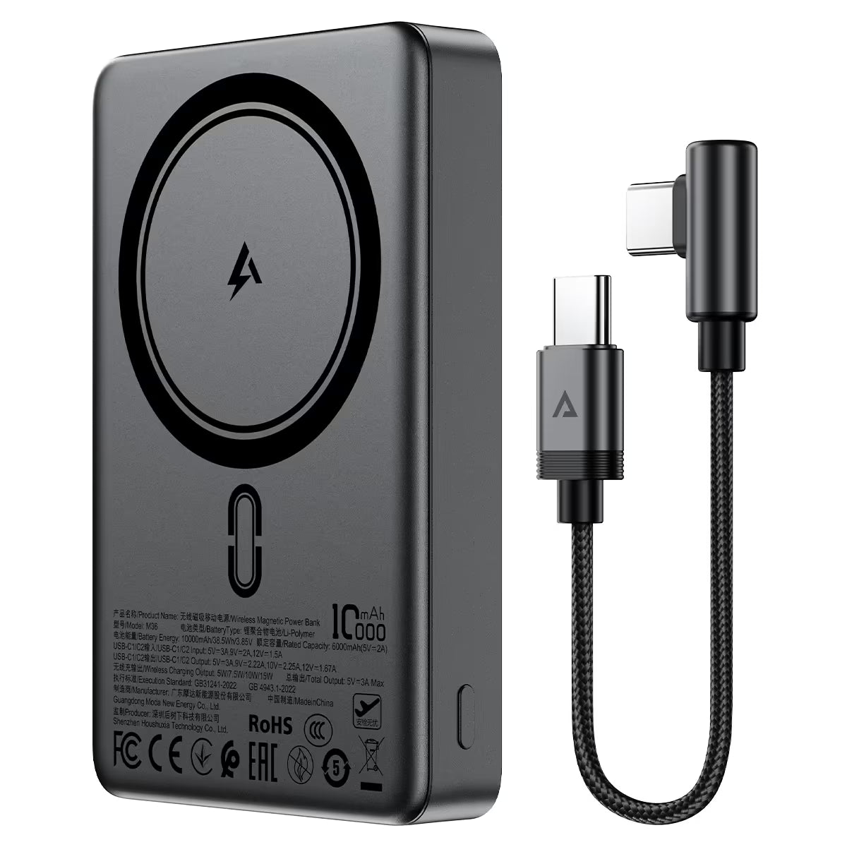 Acefast Magnetic Fast Wireless Charge Power Bank M36 22.5W 10000mAh