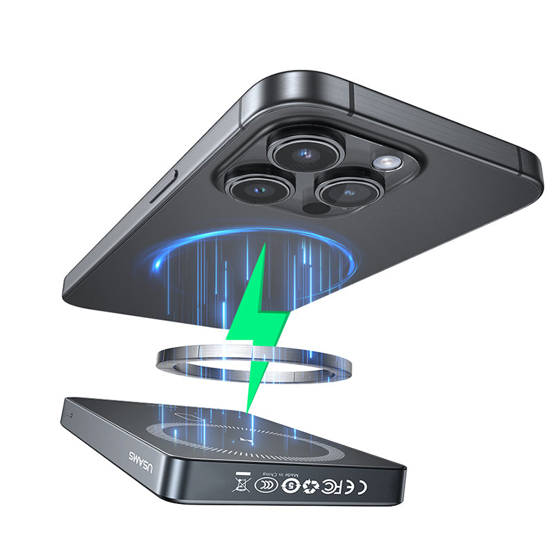 Usams 20W Aluminum Alloy Magnetic Wireless Charging Power Bank 10000mAh - CY Series Brand: USAMS