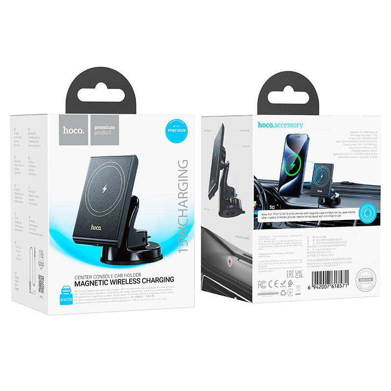 Hoco Car wireless charger “HW20 Precious” for dashboard
