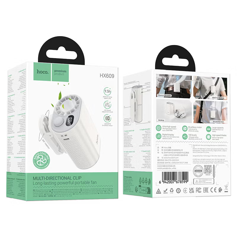 Hoco Portable fan “HX609” clip-on
