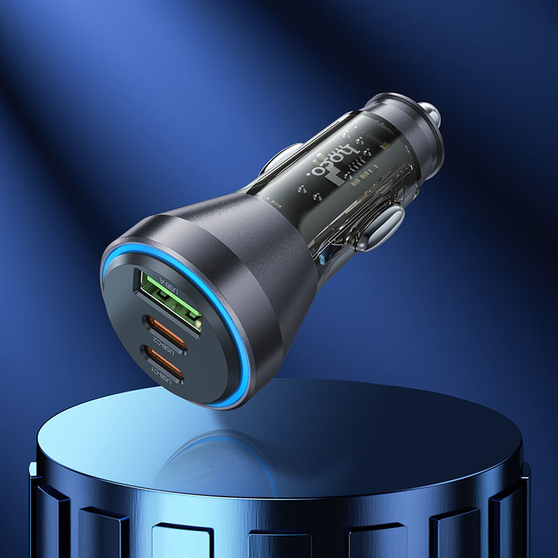 Hoco Car charger “NZ12D” 60W cable set Lightning
